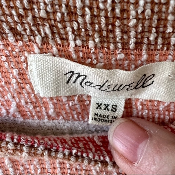 MADEWELL OVERSIZED BUTTERFLY TOP IN SHERBERT STRIPE SIZE XXS - Picture 8 of 9